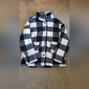 Oversized Button Front Fleece Teddy Coat